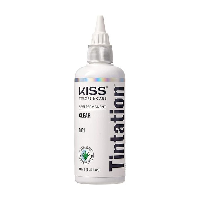 Kiss Tintation Semi Permanent Hair Colour With Argan Oil, Aloe Vera - Clear T001