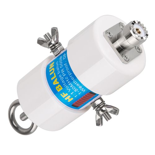 HF Balun Antenna 1.8-50MHz 500W,1:1 Voltage Balun DIY Waterproof Antenna for Dipole Balun Ham Shortwave Radio Standing Wave Converter with UHF Female Connector