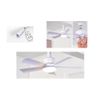 **Cascade Pro 2-in-1 Socket 19" Ceiling Fan & LED Light with Remote - White