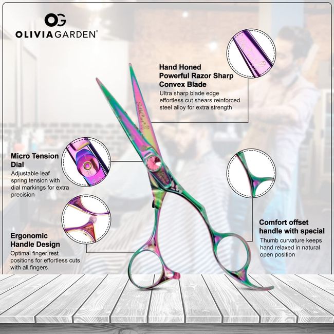 Olivia Garden SilkCut Shears - Hair-Cutting Shears SilkCut 5.75