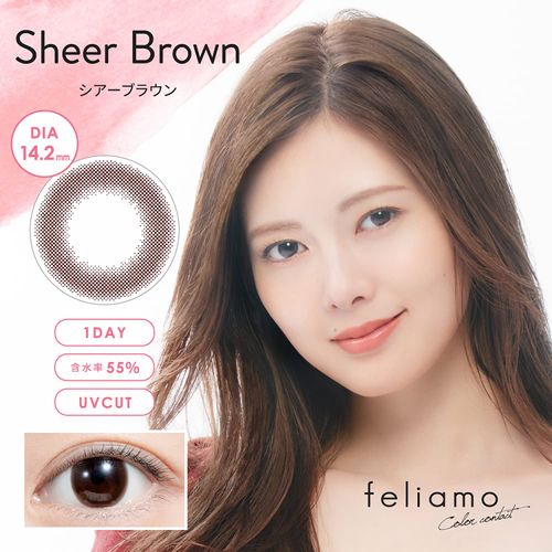 Feliamo フェリアモワンデーUV10枚 白石麻衣イメージモデル 【シアーブラウン】-3.75