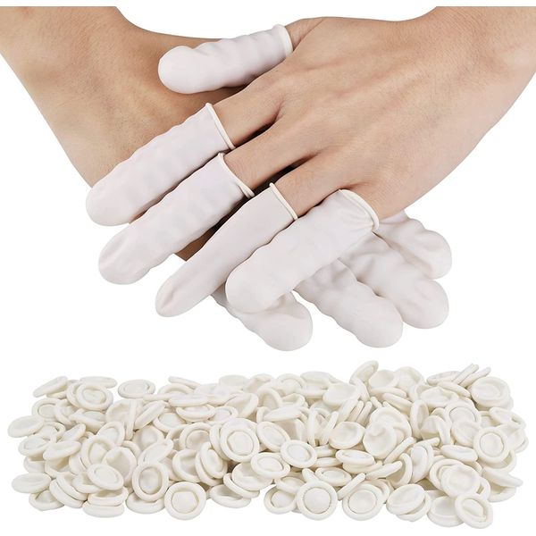 300Pcs Finger Cots Largelatex Finger Cots White Protectors For Injured