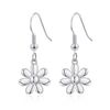 Philip Jones Silver Plated Daisy Drop Earrings