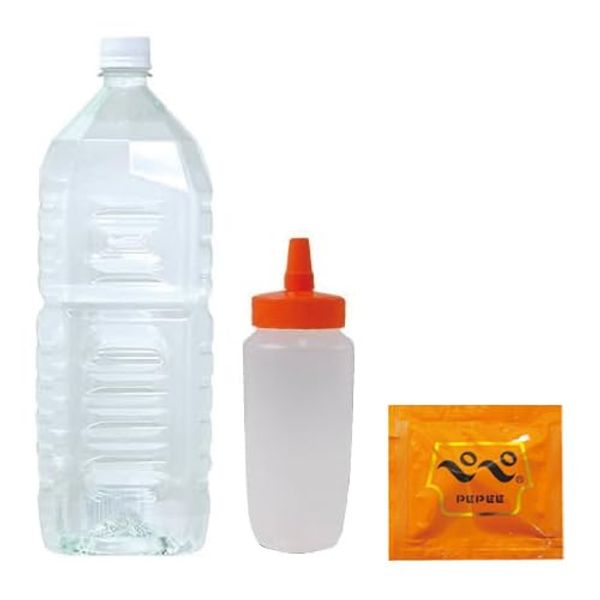 Clear Lotion 2l Water Bottle + Honey Container 360ml Orange Cap + besutoro-syonsutorongu 1 Bao with Set