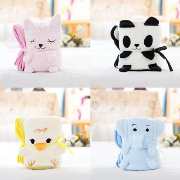 Character Blanket Cute Animal Doll School Student Cat Panda Duck Shape