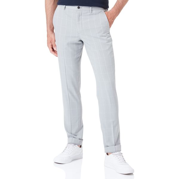 JACK & JONES Male suit trousers, Jprfranco slim fit suit trousers, Light grey/checks: super slim fit, 54