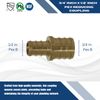 25 Pcs. XFITTING 3/4" x 1/2" Pex Coupling, Pex Reducing Coupling 26-4-7=25