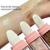 Weixinbuy Highlighter Powder Stick, Polvo De Hadas Glitter Patting Fairy Highlight Smooth Three-Dimensional Shimmer, Sparkly Natural for Face Body Eyes Collarbones Glow, 01# White, 9 g(Pack of 1)