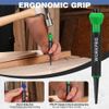 WORKPRO 3PIECE Nail Punch Set Nail Setter Color Coded Nail Set 1/32" 1/16" 3/32"