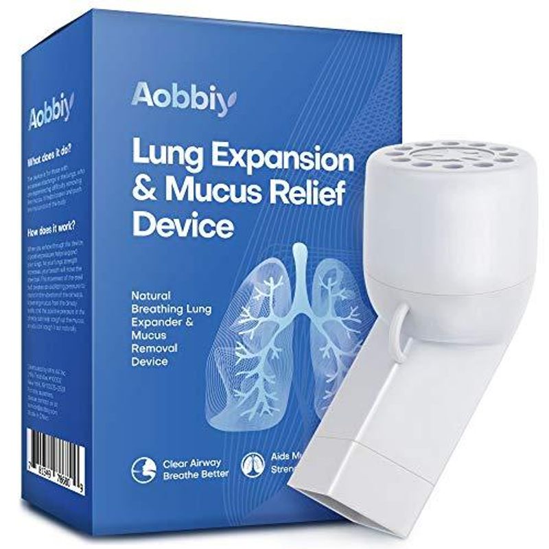 Aobbiy Lung Expansion, Mucus Relief Device, Hand-Held Breathing Trainers - OPEP Therapy, Drug-Fre...