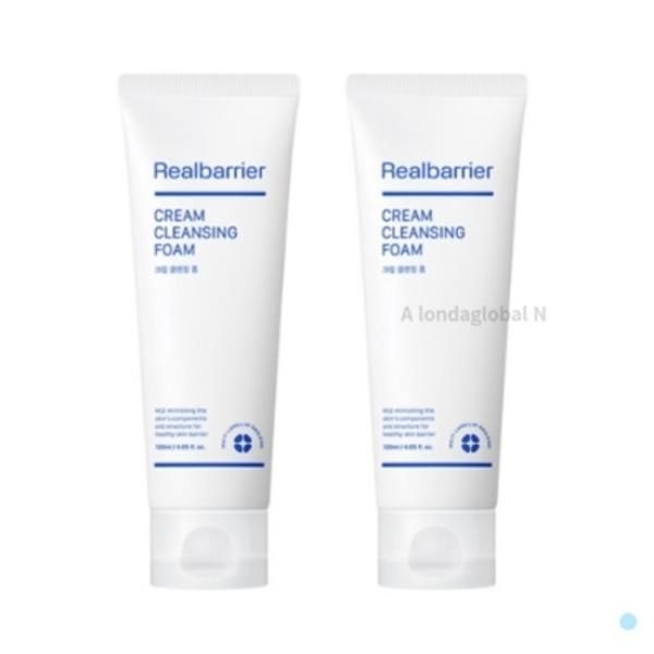 Real Barrier Cream Cleansing Foam Mildly Acidic Cleanser 120ml 2pcs