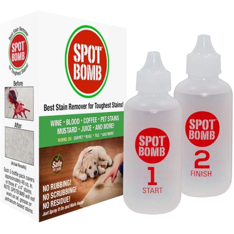 SPOTBOMB Industrial Strength Stain Remover for Carpet, Rugs, Tile and More (Pet Safe) Removes Uri...