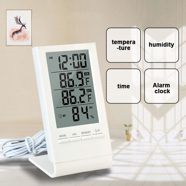 Electronic Digital Temperature Humidity Meter LCD Indoor Baby Room