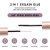 Individual Lashes 120 Cluster Lashes DIY Eyelash Extension Thin Band Wide Stem Lash Clusters with Applicator and Lash Bond and Seal Lash Extension Kit Mix 10-16mm Length C/D Curl - OP17
