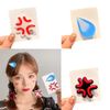 profit.relaxed Emoji Hairpin Clip Halloween Stuffed Animal Costume Plush Accessory Korean Bangs Clip Keep Bangs Classic Set of 4 (White)