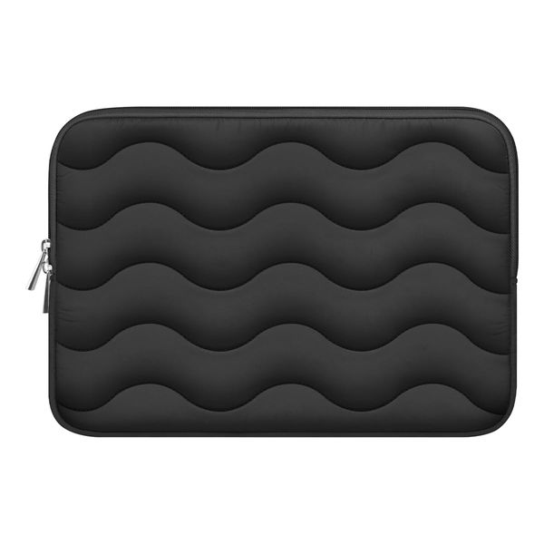 ARVOK Puffy Laptop Sleeve 15 15.6 16 inch for MacBook Air 15 inch/Pro 16 inch, Laptop Case Notebook Computer/Tablet Pouch Cover for HP/Dell/Lenovo/Asus/Acer/Samsung, Extra Bag, Winter, Women, Cute