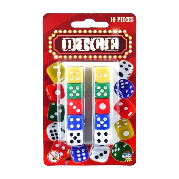 HD Novelty 10Pcs Small Six-Sided Coloured Dice Set, Eco-Friendly Materials - Perfect for Board Games, RPGs, and More Includes Peruvian Dice and 5 Eye-Catching Colours