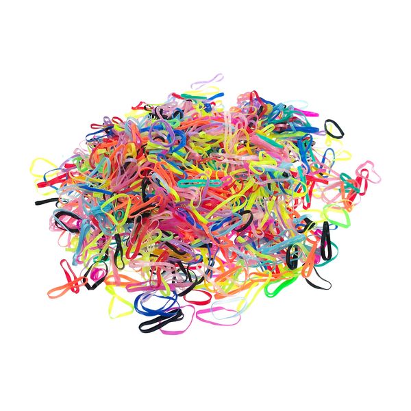 Zavaca 1000 Pcs Colorful Elastic Bands Hair Rubber Bands Mini Hair Ties for Kids Girls Baby (Mixed Color)