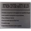 Fitness Center Safety Rules Sign (8.5x10, Silver)