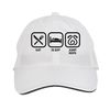 Makoroni - EAT Sleep Jump Rope Hat Adjustable Cap, DesC91 White
