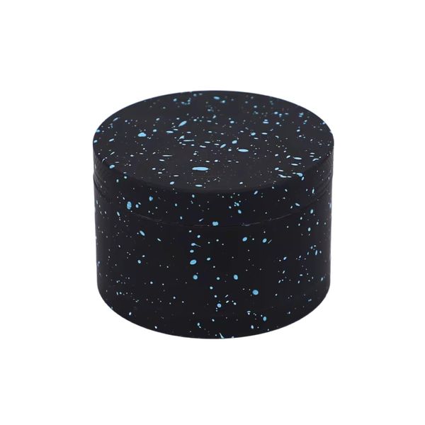 Herb Grinder Metal,Speckled Design, 4 Piece, 63mm/2.5"(Black)