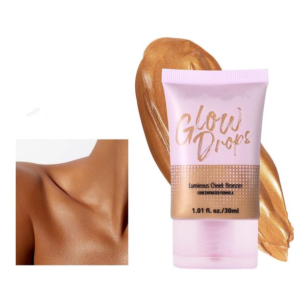 MAEPEOR Body Bronzer 2 Colors Nourishing Glow Body Liquid Bronzer for Radiant, Natural Sunkissed Complexion (30ml, Color 02)