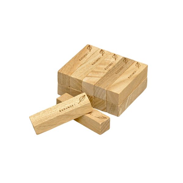 Sakai Sangyo KUSUNOKI Blocks (Set of 12), Approx. 0.7, 3.1 inches (1.8, 8, 1.8 cm), Natural Insect Repellent, Deodorant, Wooden, Place Camphor Tree, Interior Decoration, Convenient, Made in Japan