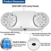 2PACK LED Emergency Light Fixtures Adjustable Double Heads Lamp w/Battery Backup