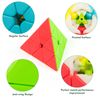 Stickerless Pyraminx Speed Cube – Smooth Turning Magic Pyramid Puzzle for Kids & Adults