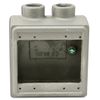 Weatherproof Box, 2Gang, 3/4 Hub, 45cu. in