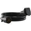 Conntek 7-Way Inline Trailer Extension Cord, Black, 6 Feet