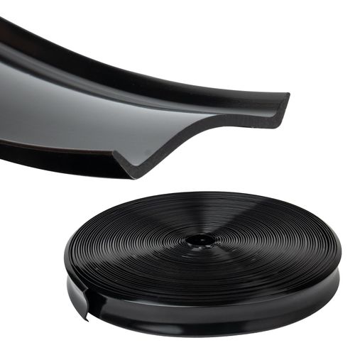 1" RV Vinyl Insert | RV Vinyl Trim Insert | RV Roof Trim | Insert Molding Trim Screw Cover RV Camper Travel Trailer(50',Black)