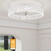 Modern Ceiling Fans with Lights and Remote, 19.7In Low Profile Ceiling Fan Flush