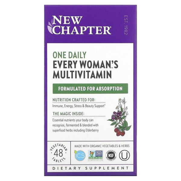 New Chapter All Women's Multivitamin 48 Tablets, 72 Tablets Once Daily