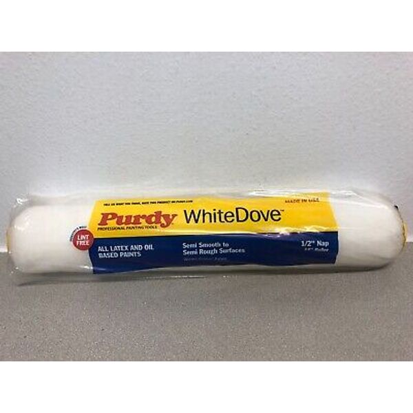 Purdy 14A670143 White Dove Woven Fabric 14 in. W X 1/2 in. Paint Roller Cover