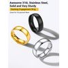PROSTEEL Wedding Ring Gold Plated simple matching couple rings