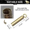 ayamaya Pill Case [2 Pack], Solid Brass Waterproof Pill Fob Holder with Key Ring Plus 3 Spare O-Ring Small Medicine Holder Container Box Portable EDC Tool for Keychain Outdoor Travel Survival
