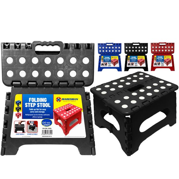 Nti Foldable Step Stool, Black, 23cm(W) x 19cm(H) x 19cm(D)