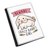 Beware Crazy Rabbit Girl Passport Holder Cover