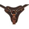 Brown 2 Snap Agitation Harness with Handle w/Stainless Steel Hardware