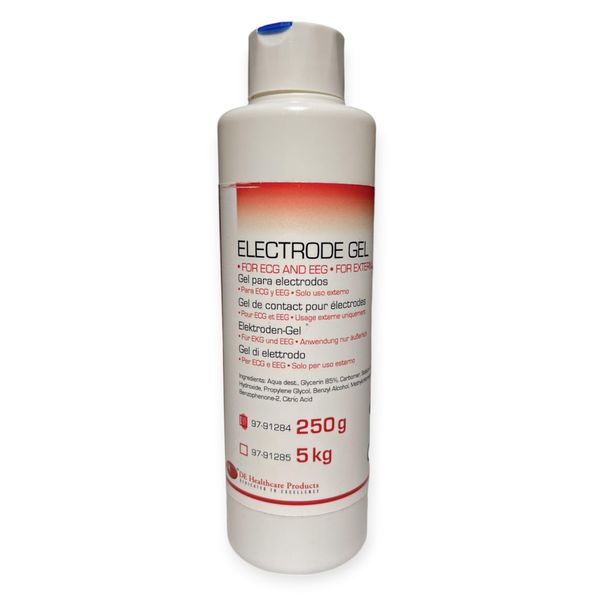 DE Healthcare Products – Elektroden-Gel, (250 g) mikroblasenfreies Kontaktgel für EKG und EMS, hautfreundliches Gel