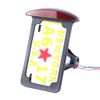 Motorcycle Bobber Custom Side Mount License Plate Frames Brake Tail Light Chrome