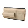 CRAFT WORKS Sun Visor Storage Pocket Car Sun Visor Case Multi-functional Inner Pocket Storage Case Beige