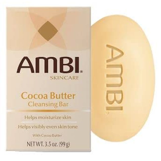 Ambi, Skin Care Bars, Cocoa Butter Cleansing Bar, 3.5 oz