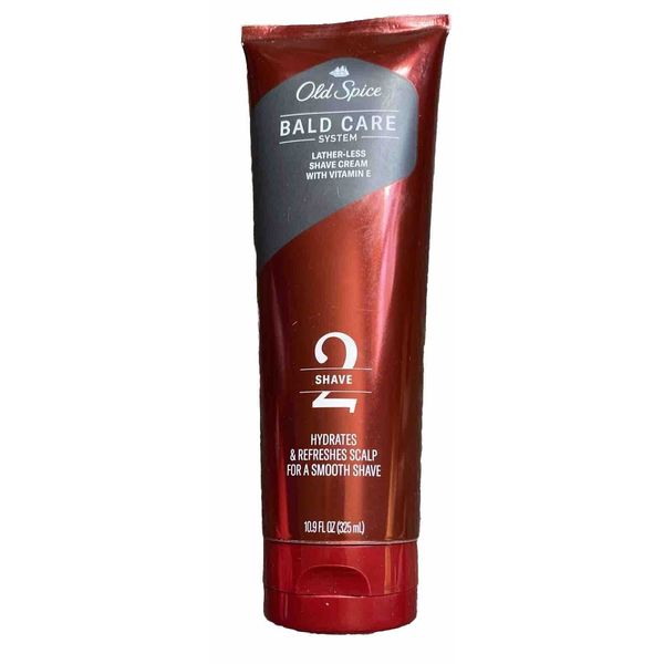 Old Spice Bald Care System 2 Lather-less Shave Cream with Vitamin E 10.9 fl oz