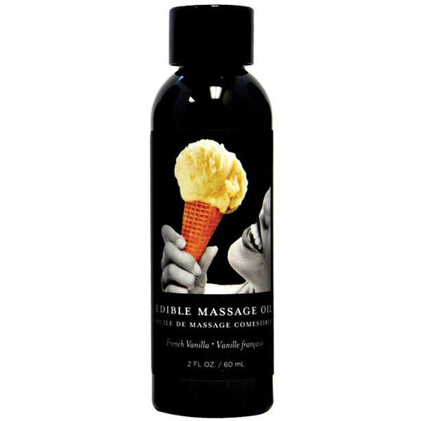 Edible Massage Oil French Vanilla Flavored 2 oz by Earthly Body