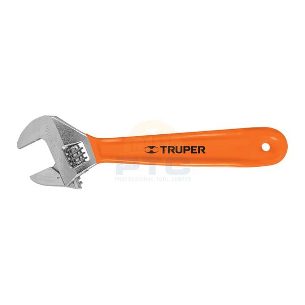 Truper PET-8X Adjustable wrench (parakeet) 8" chromed PVC handle