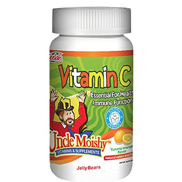 Uncle Moishy Vitamin C with Echinacea 120 Yummy Orange Flavor Jelly Bears