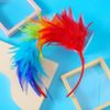Colorful Feather Fascinator Feather Headbands,Rainbow Feather Headbands Gay Pride Carnival Headdress Wome Cosplay Feather Headdress Bridal Headpiece for Halloween Wedding Party(Rainbow)