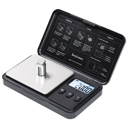 hoyiours Digital Kitchen Scales 0.01 g Mini Digital Scales Multifunctional with LCD Display and Tare Function Pocket Scales Small for Food, Jewellery, Medicine, Laboratory, Coffee